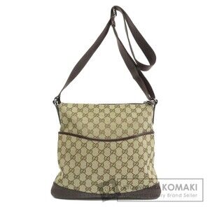 Gucci GG Pattern Canvas Shoulder Bag beige monogram brown